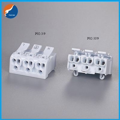 못이 필요없는 추진을 LED 라이트를 위한 와이어 커넥터에 수용하는 2 3 4 5 공항 450V 24A 0.5-2.5mm2 PA