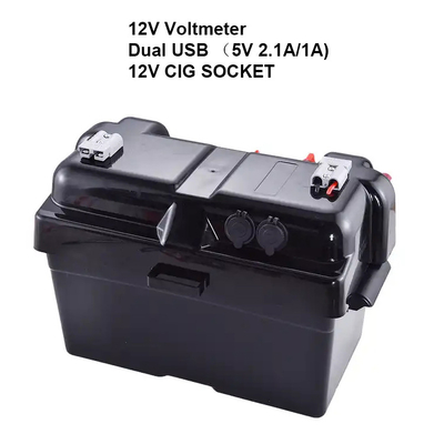 야외 플라스틱 방수 100A 12V 배터리 박스가 배터리 박스를 야영시켜 위험을 무릎씁니다